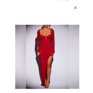 NWT Oh Polly San Marino Maxi Dress Super Sexy Embellished Side Split US Sz 2